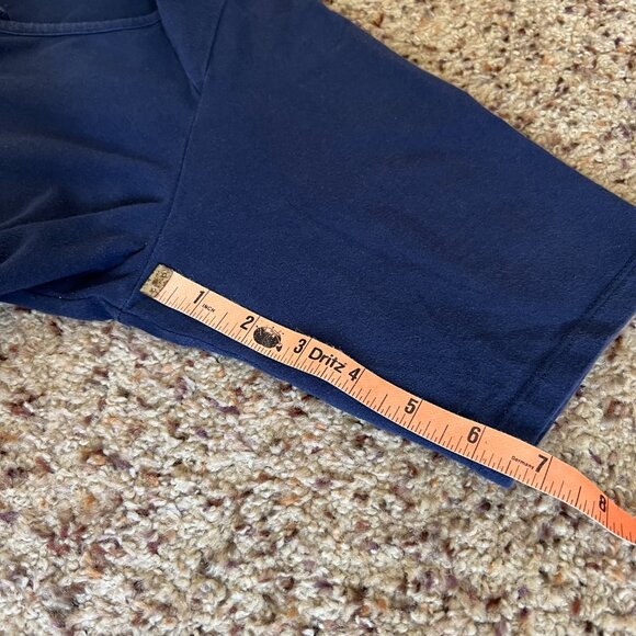 Torrid Navy Blue Short Sleeve Tee with Tie Neckline. Size 2 - Picture 6 of 7